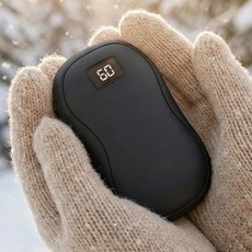 아이킨 충전식 손난로 보조배터리 전기 5000mAh 전자 휴대용 USB 핫팩, 블랙