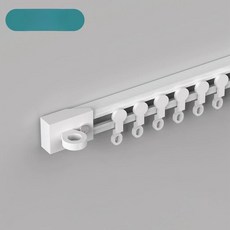붙이는 커튼 레일 천장 장착 측면 고정 커텐봉 브라켓, 1.8m, 1개, LJ 측면 장착