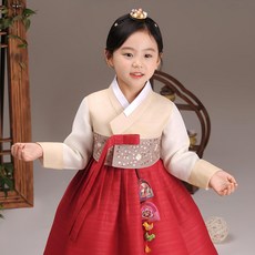 TheyeHanbok 女童用363端雅素藝韓服套裝