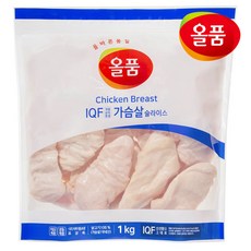 올품 IQF 슬라이스 닭가슴살, 1kg, 1개