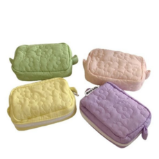화장품 파우치 데일리 여성 메이크업 퀼팅 파우치 수납 여행용 다용도 트래블 세면 이너 여행