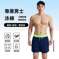 男士泳褲防尷尬速幹沙灘褲2025新款溫泉泳褲海邊度假衝浪褲潮, 褲560藍色【旭之晨】,2XL碼（建議77.5-85.0公斤）