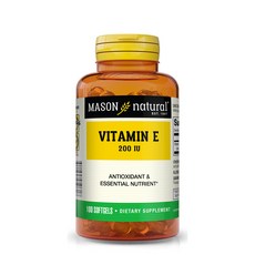 MASON natural 維生素E軟膠囊 200IU, 100顆, 1罐