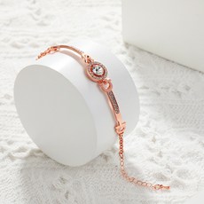 Asure 행운의 팔찌 체인 팔찌 다이아몬드 팔찌