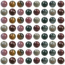 SOF 오브PLATE 1박스 100피스 옐로우 타이거 아이 비즈 6mm 스톤 타이거 아이 비즈 천연 라운드 원석 루즈 크리스탈 스페이서 보석 주얼리 제작 용품 DIY 팔찌 목걸, Mixed Color