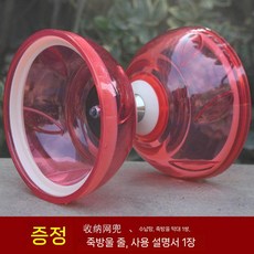 중국 요요 저글링 파티 경품 중국전통놀이 죽방울, 3축, 트럼펫 고급 레드  풀 세트