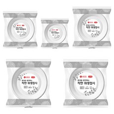 롯데이라이프 환경을 생각하는 착한 위생접시 5종 10cm+14cm+18cm+20cm+24cm, 50개입, 1세트