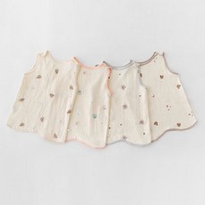 돌 아기수면조끼 3중 거즈 슈트 캐릭터 베스트