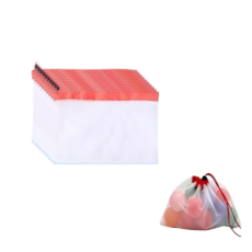 스무들 레고 퍼즐 장난감 정리함 메쉬 파우치, 10개, 레드