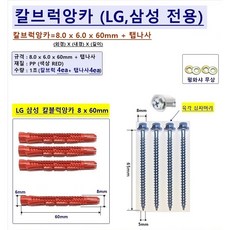 삼성 벽걸이TV LEDTV 설치용 부품 삼성 가이드스페이서 삼성 홀더월 GDS25M8 (4ea) + 접시머리 애자볼트 삼성 LG 칼블럭앙카 8x6x60mm 키트 (옵션), 1세트, LG 삼성 칼블럭앙카 8x6x60mm=4ea(1조