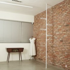 무타공 천장 고정식 폴행거 옷걸이 스탠드 용도 모자 가방 걸이