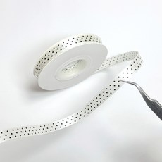 미소데이샵 도트 리본 1cm 끈 상자 포장 생일 diy 장식 공예, 아이보리