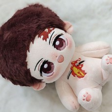 20cm 인형 귀여운 인형옷 후드티 솜인형옷 아이돌 솜깅이 맨투맨 솜인형 체크, 20cm (골격 있음), 탄지로+랜덤 스웨터+흰 신발