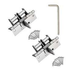 자동경첩 2개 도어클로저 목문경첩 자동문닫힘 실버색상 1+1+조절연장, 1개