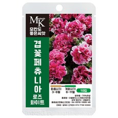 모칸도 좋은씨앗 겹꽃페츄니아 씨앗 로즈화이트 10립 꽃씨 꽃씨앗, 1개