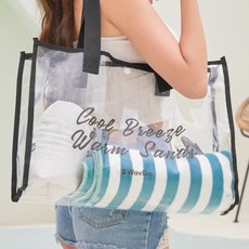 웨이브릭 여행 물놀이 투명 비치백