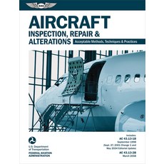 (영문도서) Aircraft Inspection Repair and Alterations (2025): Acceptable Methods Techniq... Paperback, Aviation Supplies & Academics, English, 9781644255247
