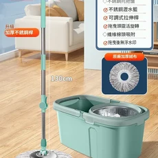 家用旋轉拖把 免手洗自動脫水 乾濕兩用 省力清潔, 1個