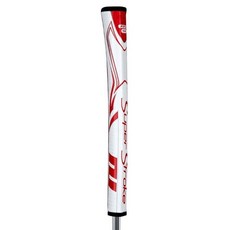SuperStroke Zenergy 피스톨 1.0 골프 퍼터 그립 테이퍼 없는 향상된 SPYNE 기술 새로운 멀티 존 텍스처링 및 테크 포트 카모 RWB 179699, White/Red