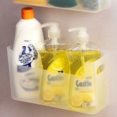 주방보관함 부착 플라스틱 소스 정리함 반투명 대형 han+1724Go