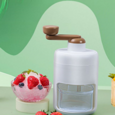 수동 빙수기 핸드 얼음갈이 휴대용 빙수기 가정용 눈꽃 소형 아이스크림 살얼음 믹서기 쉐이버 아이스, 본품+얼음틀set