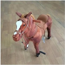 흔들목마 사이클 호스라이딩 100kg 하중 지지 타기 말 승마 의자 흔들말, C. 레드브라운(75cm 100kg), 1개