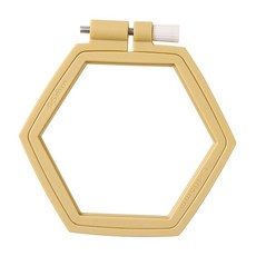 가정용 DIY Needlecraft 육각 자수 고리 크로스 스티치 링 크로스 스티치 루프 스트레치 도구, 카키색 옷감, 1개