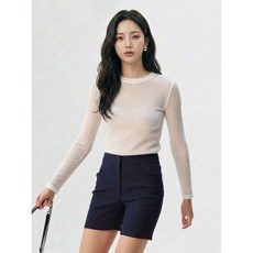 올리비아하슬러 아이보리 하슬러 골지라인 라운드티 OHCSTS901