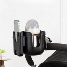 생활척척 2in1 유모차 물통 핸드폰 거치대, 화이트, 1세트