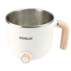 SANLUX 台灣三洋 1.2L 鍋型美食鍋 600W快速電熱水壺 強化ガラス蓋, SYEC-F80