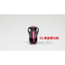 LUREER AJ 鋁合金扁型握丸 簍空輕量化 小烏龜 紡車 雙軸捲線器, 5# 黑晶櫻花粉,一顆