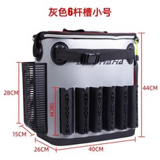 【釣友俱樂部】海釣桶 魚護桶 防水釣魚桶 野釣桶 單肩 雙肩背 海竿桶 活魚桶 漁具包 釣魚桶 插竿魚桶 漁具好物, 推薦灰色6桿槽小號