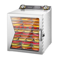 Felsted 菲仕德 家用商用烘乾機 可視窗大容量 獨立溫控定時 寵物零食/肉乾/蔬果食品乾燥機, 12層/110V 定時調節+獨立溫控