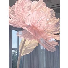 대형 핑크 인조 작약꽃 조화 꽃장식 야외 매장 인테리어 꽃, 핑크 40cm