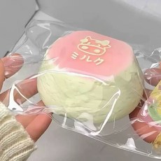 [소우유 푸딩 수제 말랑이] 꺼만말 힐링 촉감 주물럭 스트레스해소 피젯토이 데스크토이, 1개, 핑크 1개, 핑크