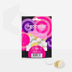 STALEKS PRO Expert PODODISC L 발 파일용 일회용 연마재 (100그릿 ) - 심하게 거친 피부 및 균열 입구를 위한 부드러운 폼 레이어 연마 파일