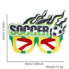 2026 축구 팬 안경 축구 리그 바 클럽 파티 장식 소품 월드컵 팬 용품 맞춤제작 가능, 프리 사이즈, 축구용 황록색 모델