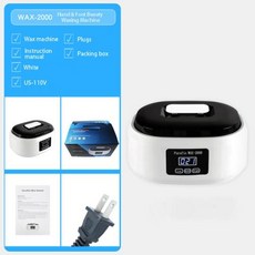 파라핀 워머 남녀공용 테라피 기계 히터 손 발 목욕 바디 제모 디지털 타이밍 스파 200W, [02] White 110V US Plug, 5) white US Plug, 1개