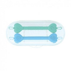 Nuby DR. TALBOT'S 耳鼻清潔棒(附收納盒) 安全清潔 雙頭工具 0M, 藍綠色, 1個