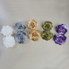 장미꽃 한송이 2개 셋트 커튼 플라워 집게 악세서리 커텐 장식, 브라운