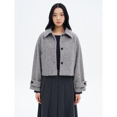 에잇세컨즈 8SECONDS 코트형 숏 아우터 라이트 그레이