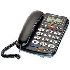 SANLUX 台灣三洋 TEL-856 來電顯示有線電話機 超大鈴聲 銀色/紅色/鐵灰色可選, 鐵灰色