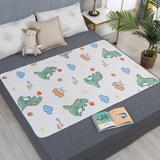 공룡 방수 패드 워터프루프 방수요 방수시트 매트 아기 방수 통기성 수면, 1개