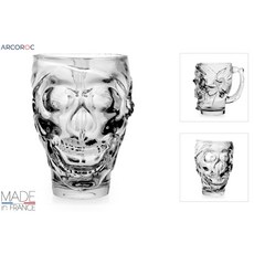 Luminarc 法國樂美雅 ARCORCO 3D立體浮雕啤酒杯 骷髏海盜 900cc, 1個