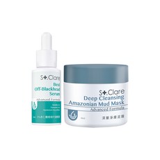 St.Clare聖克萊爾 5%杏仁酸粉刺代謝精華30ml+深層淨膚泥膜50ml, 1組