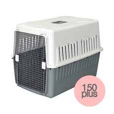 항공켄넬 행복켄넬 매직도어 반려견 이동장 150-550 전사이즈 350이상 바퀴 밥그릇 포함, 그레이, 1개