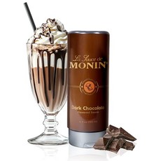 355ml (1개 팩) 모닌 - 고메 다크 초콜릿 소스 Monin - Gourmet Dark Chocolate Sauce Velvety and Rich Great for, 1개