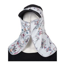 頸部防曬罩(帽子用) 花紋款 透氣防曬 戶外運動必備 有效阻擋紫外線 保護頸部肌膚 輕巧易攜帶, 1個, 淺卡其F, 淺卡其