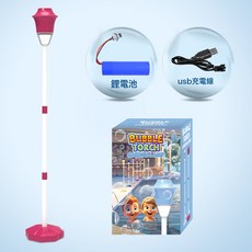 路燈泡泡機帶電動聲光吹泡泡戶外露營婚禮派對兒童網紅泡泡機, 1個, 紅色路燈充電泡泡機(鋰電池)空瓶:1個
