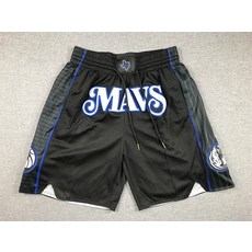 NBA 농구반바지 5부 유니폼 농구복 농구바지 쇼츠, 시안 매버릭 시티 에디션 블랙, 1개